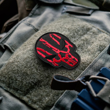 Набір шевронів 2 шт на липучці Череп Герб України 7,5х6 см вишитий патч нашивка шеврон