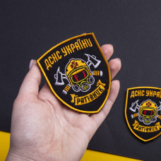Шеврон на липучці ДСНС Рятівник 7х9 см вишитий патч нашивка