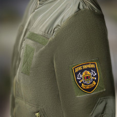 Шеврон на липучці ДСНС Рятівник 7х9 см вишитий патч нашивка