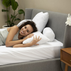 Подушка 40х60 см NORDIC IDEIA антиалергенна біла холлофайбер, стьобаний чохол