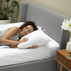 Подушка 50х70 см NORDIC IDEIA антиалергенна біла холлофайбер, стьобаний чохол