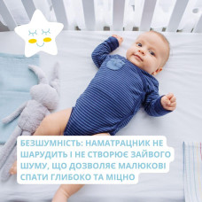 Наматрацник дитячий 60х120х15 см PAPAELLA захисний непромокальний в дитяче ліжечко натяжний з бортом бавовна