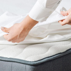 Наматрацник Аква стоп 80х190х23 см IDEIA захисний непромокальний натяжний з гумкою антиалергенний білий
