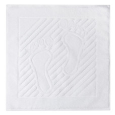 Килимок для ванної кімнати 50х50 см бавовна жаккард з ніжками пл 700 гр/м2 білий рушник для ніг