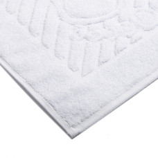 Килимок для ванної кімнати 50х50 см бавовна жаккард з ніжками пл 700 гр/м2 білий рушник для ніг