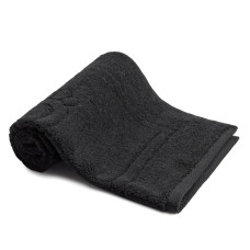 Килимок для ванної кімнати 50х70 см бавовна жаккард з ніжками пл 700 гр/м2 чорний рушник для ніг