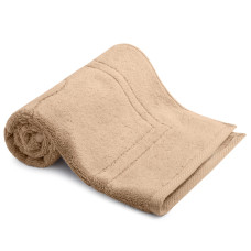 Килимок для ванної кімнати 50х70 см бавовна жаккард з ніжками пл 700 гр/м2 беж рушник для ніг