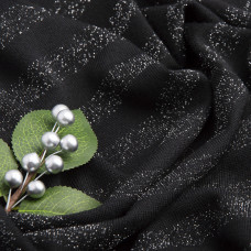 Тканина трикотаж смуга металік чорний