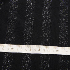 Тканина трикотаж смуга металік чорний