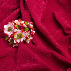 Тканина трикотаж Мона з металіком V-6 гранат