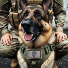 Набір шевронів 2 шт з липучкою Череп Карателя Punisher сірий 5х8 см вишитий патч нашивка шеврон