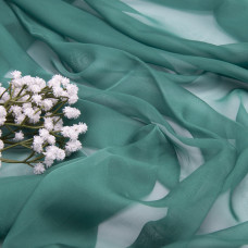 Тканина шифон Dinar т/зелений
