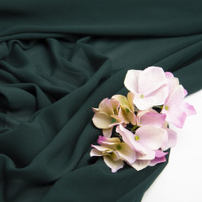 Тканина плательна шифон Sheila темно зелений