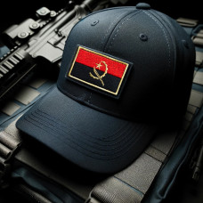 Набір шевронів 2 шт з липучкою Прапор Анголи 5х8 см вишитий патч нашивка шеврон Ангола