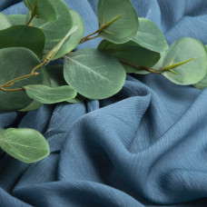 Тканина шифон блиск Сандрікс однотонна синьо зелений