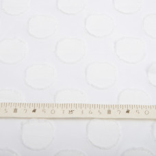 Тканина шифон жаккард Горох білий