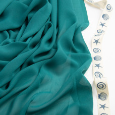 Тканина плательна шифон Sheila мор хвиля