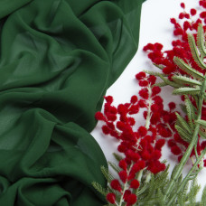 Тканина плательна шифон Sheila малахіт