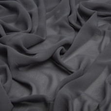 Тканина шифон Shela т/сірий №2