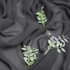 Тканина шифон Shela т/сірий №2