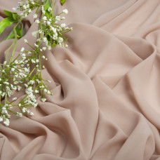 Тканина плательна шифон Sheila темний беж