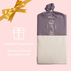 Простирадло 240x260 см сатин бавовна IDEIA в упаковці беж натуральна тканина