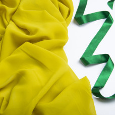 Тканина плательниа шифон Sheila жовто зелений