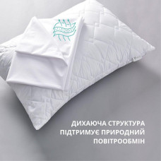 Чохол наволочка захисна 50х70 см непромокальна бавовняна з мембраною дихаюча з блискавкою