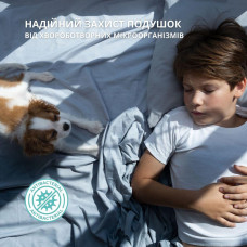 Чохол наволочка захисна 50х70 см непромокальна бавовняна з мембраною дихаюча з блискавкою