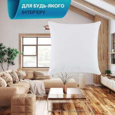 Подушка для декоративної наволочки 45х45 см внутрішня IDEIA антиалергенна мікрофібра біла