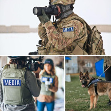 Набір шевронів 2 шт для журналістів Преса MEDIA вишитий патч нашивка для працівників медіа та ЗМІ
