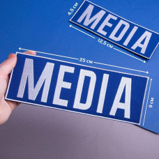 Набір шевронів 2 шт для журналістів Преса MEDIA вишитий патч нашивка для працівників медіа та ЗМІ