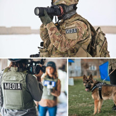 Набір шевронів 2 шт для журналістів Преса MEDIA вишитий патч нашивка для працівників медіа та ЗМІ