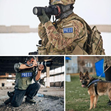 Набір шевронів 3 шт на липучці для журналістів Преса Press вишитий патч нашивка для працівників медіа та ЗМІ