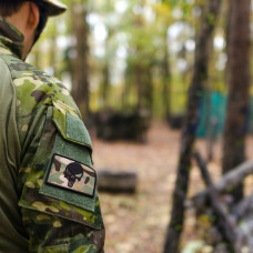 Набір шевронів 2 шт з липучкою Череп Карателя Punisher мультикам 5х8 см вишитий патч нашивка шеврон