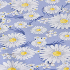 Скатертина 140х170 см з плямо та водовідштовхувальним просоченням IDEIA ромашка блакитна