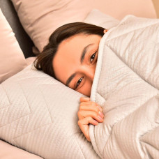 Подушка для сну 70х70 см NORDIC COMFORT+ IDEIA чохол стьобаний з блискавкою антиалергенна сіра