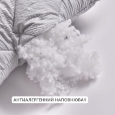 Подушка для сну 70х70 см NORDIC COMFORT+ IDEIA чохол стьобаний з блискавкою антиалергенна сіра