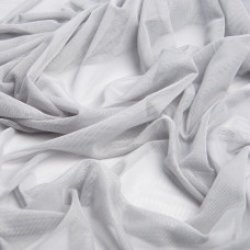 Тканина сітка стрейч м'яка однотонна V-1095 св/сіра