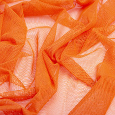 Тканина сітка стрейч м'яка однотонна V-1500 помаранч