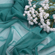 Тканина сітка стрейч м'яка однотонна V-1532 смарагд