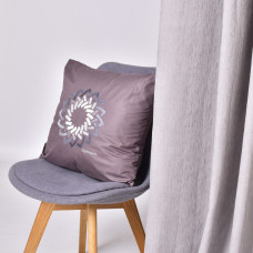 Тканина портьєрна однотонна Shell св/сіра