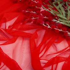 Тканина сітка стрейч м'яка однотонна V-1290 червона