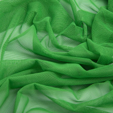 Тканина сітка стрейч м'яка однотонна V-1535 зелена