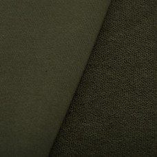 Тканина трикотаж трьохнитка петля Сезон хакі тепла для спортивного одягу