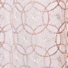 Тканина тюль сітка з вишивкою Куля V-pudra