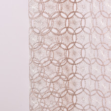Тканина тюль сітка з вишивкою Куля V-pudra