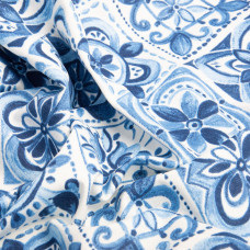 Тканина декоративна Прем'єр Венеція з водовідштовхувальним просоченням V-002 денім