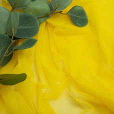 Тканина сітка стрейч м'яка однотонна V-1233 жовта