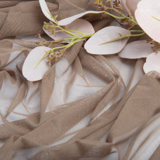 Тканина сітка стрейч м'яка однотонна V-1437 шокочино